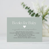Baby shower, Boeken voor Baby, de kaart van het Tu (Staand voorkant)