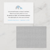 Baby shower boeken voor baby informatiekaartje (Voorkant / Achterkant)