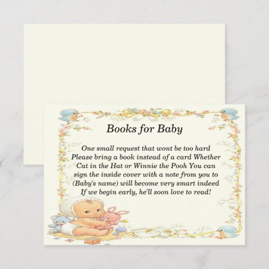  Baby shower boeken voor Baby Kaart (Voorkant / Achterkant)