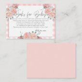 Baby shower Boeken voor Baby | Koraal Floral Baby Informatiekaartje (Voorkant / Achterkant)