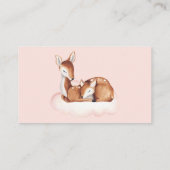 Baby shower Boeken voor Baby Pink Cloud Deer Informatiekaartje (Achterkant)