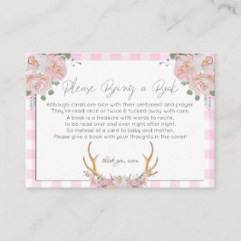 Baby shower Boeken voor Baby | Roze Baby Informatiekaartje