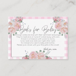 Baby shower Boeken voor Baby | Roze Baby Informatiekaartje