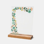 Baby shower Boeken voor Baby Spring Floral Easter Acryl Bord (Hoek)