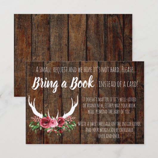 Baby shower boeken voor de Baby Kaart (Voorkant / Achterkant)