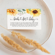 Baby shower Boeken voor zonnebloemen