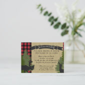 Baby shower Boekjongen Lumberjack Deer Moose Informatiekaartje (Staand voorkant)