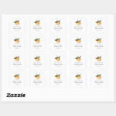 Baby shower Boekplaat Oranje Sticker (Vel)
