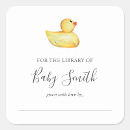 Baby shower Boekplaat Rubber Duck Sticker