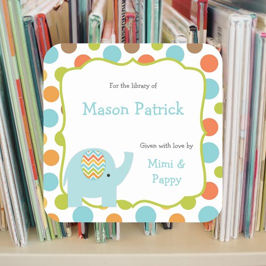 Baby shower Boekplaten / bibliotheek stickers
