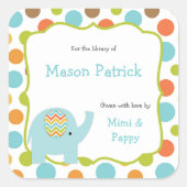 Baby shower Boekplaten / bibliotheek stickers (Voorkant)