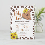 Baby shower Boerderij van  van het Heilige Koe Kaart (Staand voorkant)