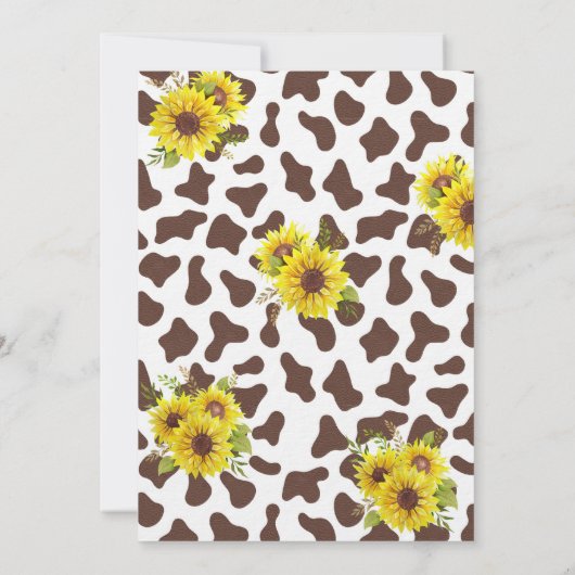 Baby shower Boerderij van  van het Heilige Koe Kaart (Achterkant)