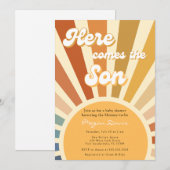 baby shower Bohemian Shower Boho Sunshine Kaart (Voorkant / Achterkant)