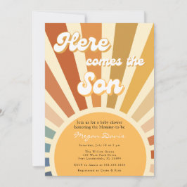 baby shower Bohemian Shower Boho Sunshine Kaart