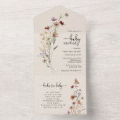 Baby Shower Boho All In One Uitnodiging (Binnen)