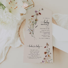 Baby shower Boho Alle In Een Uitnodiging