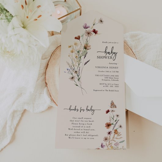 Baby shower Boho Alle In Een Uitnodiging