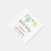 Baby shower Boho Clothes Line Hallo Baby Servet (Hoek)
