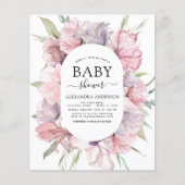 Baby shower Boho Dusty Pink Paars (Voorkant)