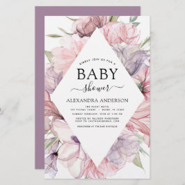 Baby shower Boho Dusty Pink Paars