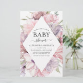 Baby shower Boho Dusty Pink Paars (Staand voorkant)