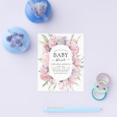 Baby shower Boho Dusty Pink Paars Flyer (Enkel)