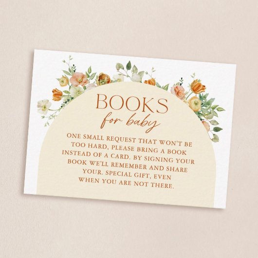 Baby shower Boho Flowers  Request Informatiekaartje