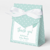 Baby shower BOHO Geslachtsneutrale Mint Groen Bedankdoosjes (Voorkant Zijde)
