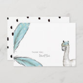 Baby shower Boho Llama Aangepast Bedankt Opmerking (Voorkant / Achterkant)