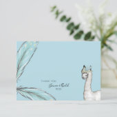 Baby shower Boho Llama Confetti Bedankt Opmerking (Staand voorkant)