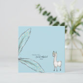 Baby shower Boho Llama Confetti Square Bedankkaart (Staand voorkant)
