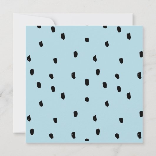 Baby shower Boho Llama Confetti Square Bedankkaart (Achterkant)