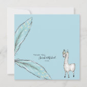 Baby shower Boho Llama Confetti Square Bedankkaart (Voorkant)