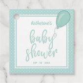 Baby shower BOHO Mint Groen Genderneutraal Bedankjes Labels (Voorkant)