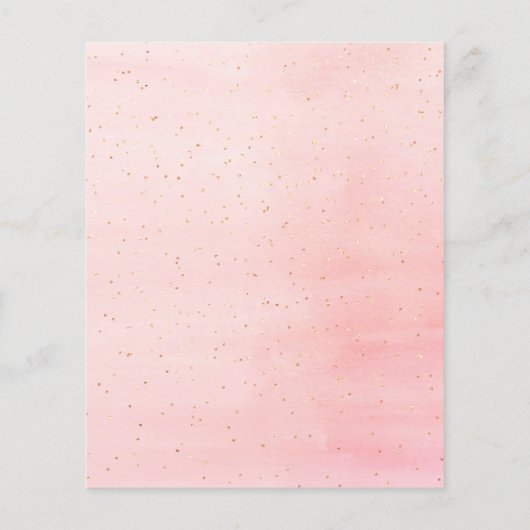 Baby shower boho pampas graszoet roze budget flyer (Achterkant)