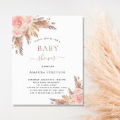 Baby shower boho pampas roos goud