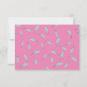 Baby shower Boho Pink Llama Feather bedankje Bedankkaart (Achterkant)