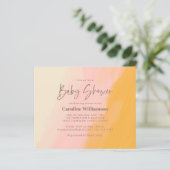 Baby shower Boho Pink Yellow Script (Staand voorkant)