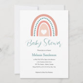 Baby shower Boho Rainbow Kaart (Voorkant)