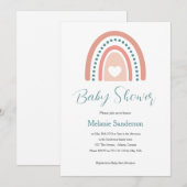 Baby shower Boho Rainbow Kaart (Voorkant / Achterkant)