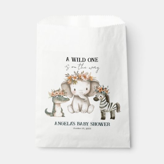 Baby shower Boho Safari Bedankzakje (Voorkant)