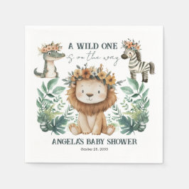 Baby shower Boho Safari Lion Servet