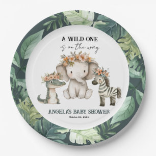 Baby shower Boho Safari Papieren Bordje