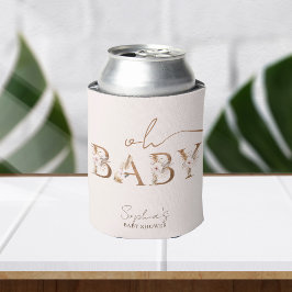 Baby shower Boho Tropical Flowers Blikjeskoeler