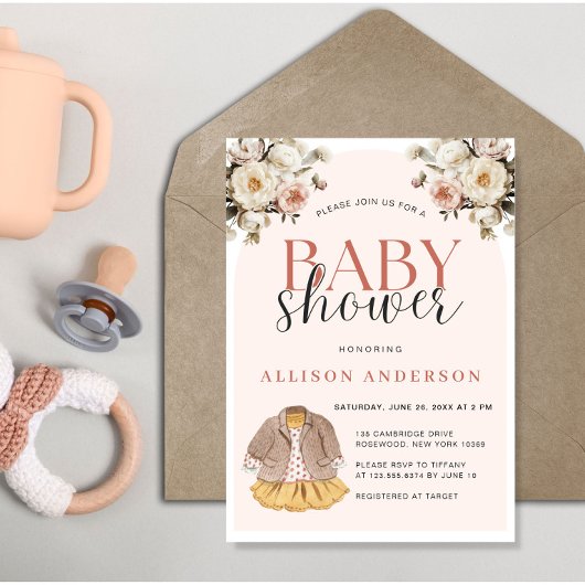 Baby shower Boho Wasserij Kaart