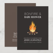 Baby shower Bonfire Co-ed Couples Uitnodiging (Voorkant / Achterkant)