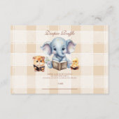 Baby shower Book Club Theme Diapper Raffle Informatiekaartje (Voorkant)