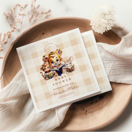 Baby shower Book Club Theme Servet