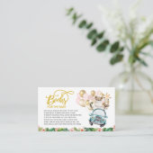 Baby shower Book Enclosure Card | Safari Informatiekaartje (Staand voorkant)